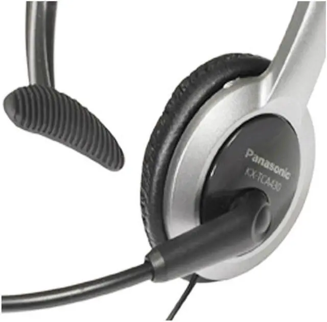 Alt view image 2 of 5 - Panasonic KX-TCA430 Wired Over the Head Headset W/ Noise-Cancelling Microphone