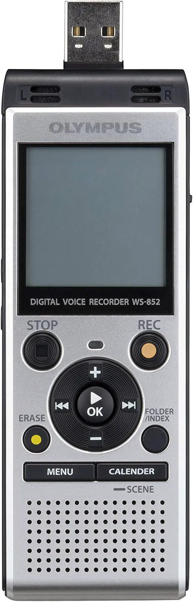 Alt view image 3 of 20 - Olympus WS-852 Digital Voice Recorder, Silver, V415121SU000