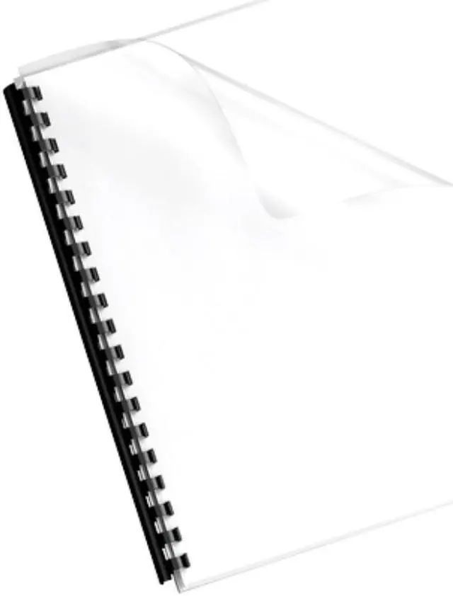 Alt view image 8 of 20 - Fellowes Crystals Clear Pre-Punched Oversized Binding Covers 100 Pack