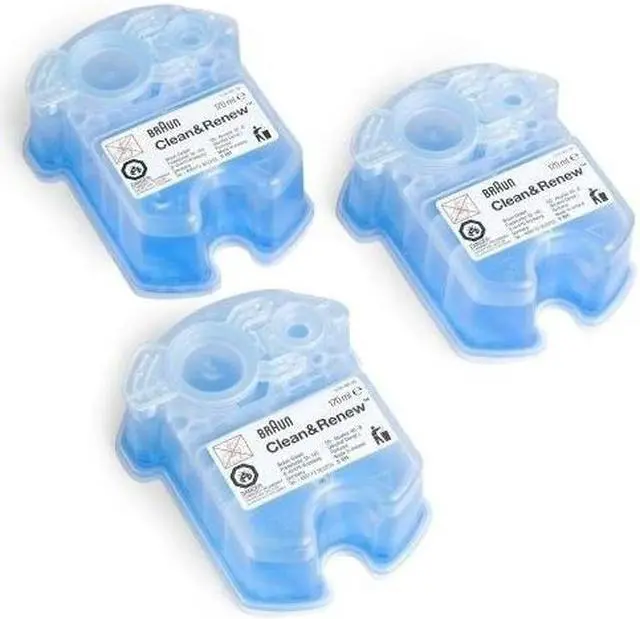 Alt view image 3 of 6 - Braun CCR3 Braun Replacement Clean & Charge Refills Cartridge 3 Pack CCR3