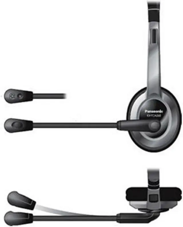 Alt view image 4 of 5 - Panasonic KX-TCA430 Wired Over the Head Headset W/ Noise-Cancelling Microphone