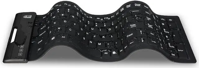 Alt view image 2 of 14 - Adesso AKB-222UB SlimTouch 222 Antimicrobial Waterproof Flex Keyboard