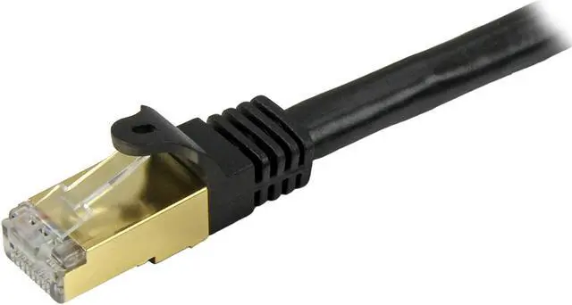 Alt view image 3 of 7 - StarTech C6ASPAT10BK StarTech.com 10 ft Cat6a Patch Cable - Shielded (STP) - Black - 10Gb Snagless Cat 6a Ethernet Patch Cable - Category 6a for Network Device, Hub, Switch, Router, Print Server,