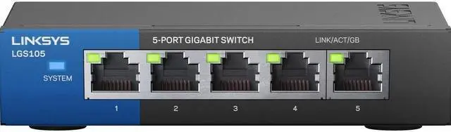 Alt view image 13 of 20 - LINKSYS LGS105 5-Port Business Desktop Gigabit Switch