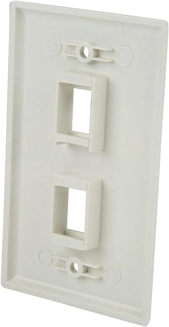 Main image of StarTech PLATE2WH StarTech.com Dual Outlet RJ45 Universal Wall Plate White - 2 x Socket(s) - White