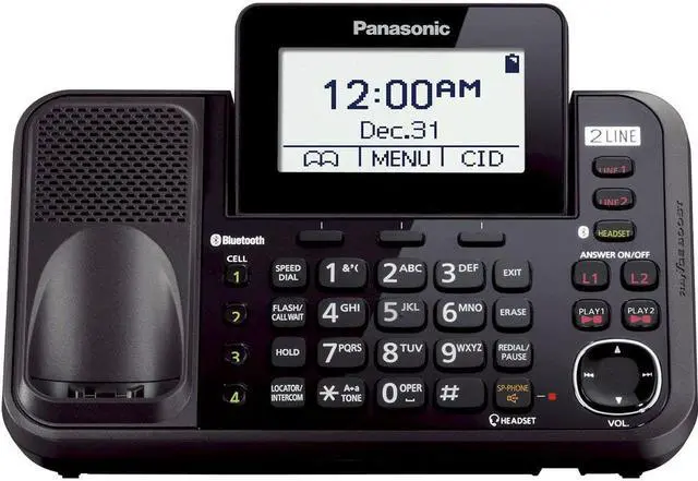 Alt view image 7 of 20 - Panasonic KX-TG9541B-N 1 Handset Cordless Phone