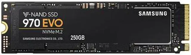 Alt view image 3 of 6 - SAMSUNG 970 EVO M.2 2280 250GB PCIe Gen 3.0 x4, NVMe 1.3 V-NAND 3-bit MLC Internal Solid State Drive (SSD) MZ-V7E250E