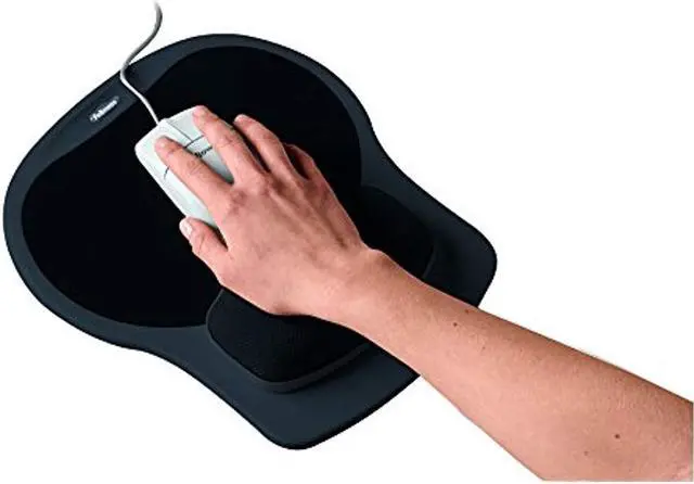 Alt view image 10 of 15 - Fellowes 93730 Easy Glide Gel Mouse Pad with Wrist Rest