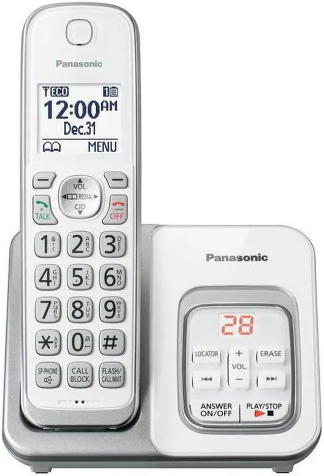 Alt view image 16 of 20 - Panasonic KX-TGD532W Cordless Phone With 2 Handset Phones