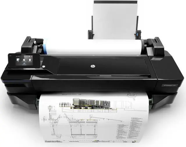 Alt view image 5 of 9 - HP Designjet T120 (CQ891B#B1K) Up to 1200 x 1200 optimized dpi Color Print Quality Ethernet (RJ-45) / USB / Wi-Fi Thermal Inkjet DesignJet Color HP DesignJet T120 24-in Printer