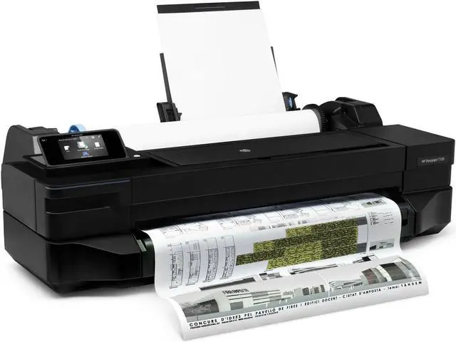 Alt view image 2 of 9 - HP Designjet T120 (CQ891B#B1K) Up to 1200 x 1200 optimized dpi Color Print Quality Ethernet (RJ-45) / USB / Wi-Fi Thermal Inkjet DesignJet Color HP DesignJet T120 24-in Printer