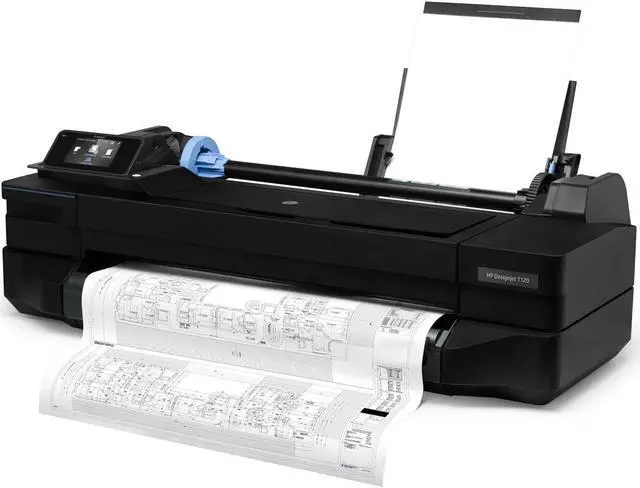 Alt view image 3 of 9 - HP Designjet T120 (CQ891B#B1K) Up to 1200 x 1200 optimized dpi Color Print Quality Ethernet (RJ-45) / USB / Wi-Fi Thermal Inkjet DesignJet Color HP DesignJet T120 24-in Printer