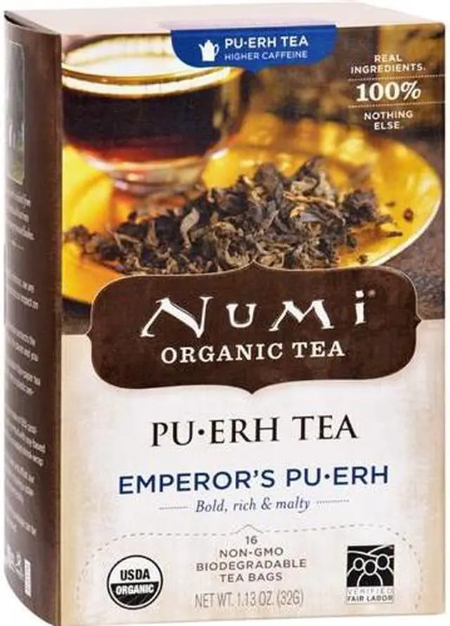 Alt view image 7 of 12 - Organic Teas and Teasans .125oz Emperor's Puerh 16/Box