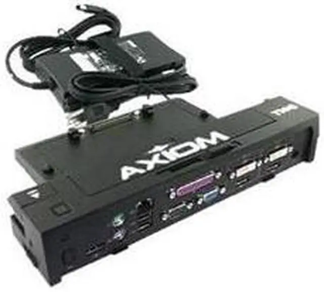 Alt view image 3 of 9 - AXIOM E-PORT PLUS REPLICATOR USB 3.0 W/130-WATT POWER ADAPTER CORD FOR DELL