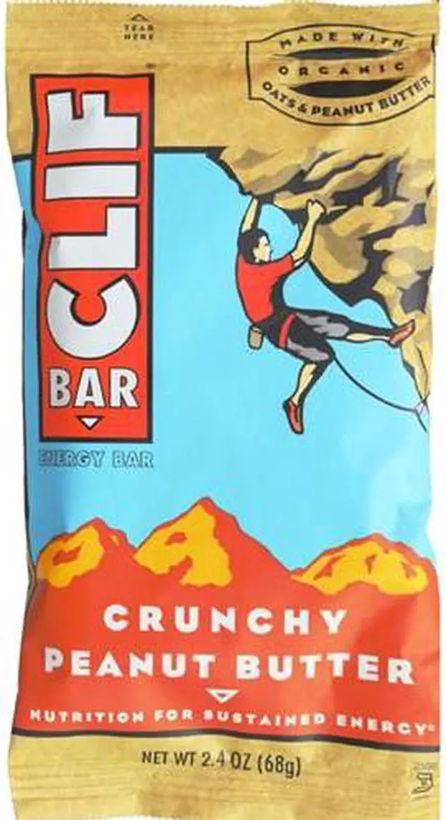 Alt view image 8 of 14 - Clif Bar Energy Bar, Crunchy Peanut Butter, 2.4 Oz, 12/Box 50120