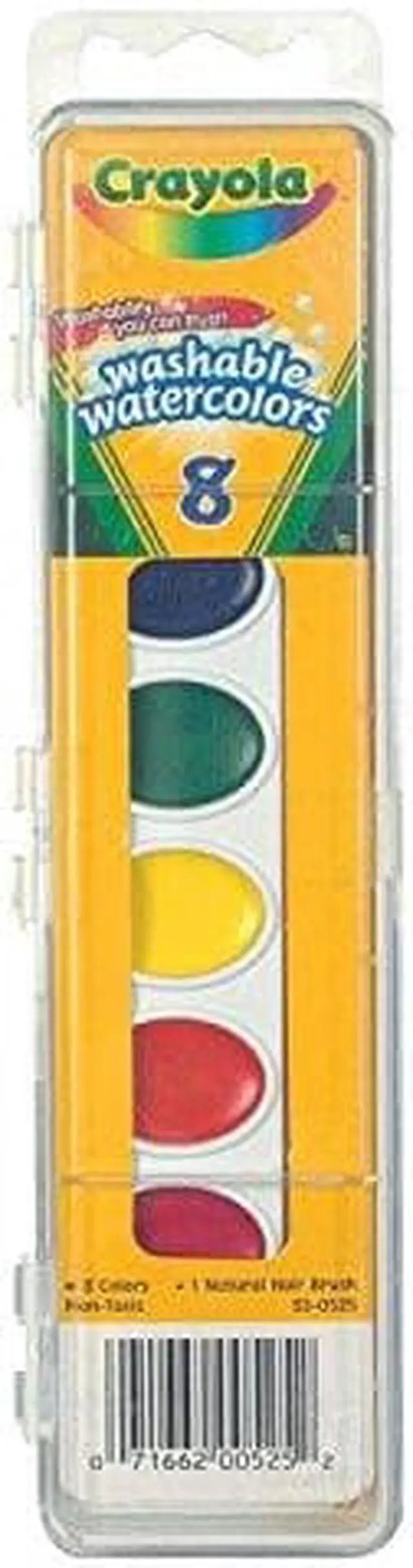 Alt view image 8 of 20 - Crayola Washable Watercolor Paint, 8 Assorted Colors, Palette Tray 530525