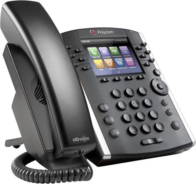 Alt view image 2 of 6 - Polycom VVX 400 (2200-46157-025) 12-line Mid-Range Business Media Phone with Color Display