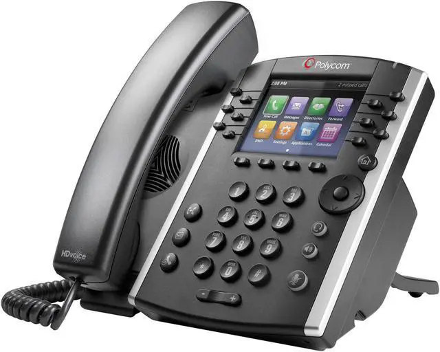 Alt view image 3 of 6 - Polycom VVX 400 (2200-46157-025) 12-line Mid-Range Business Media Phone with Color Display