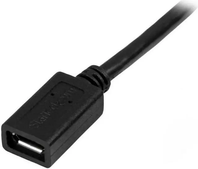 Alt view image 3 of 7 - StarTech.com 0.5m 20in Micro-USB Extension Cable - M/F - Micro USB Male to Micro USB Female Cable
