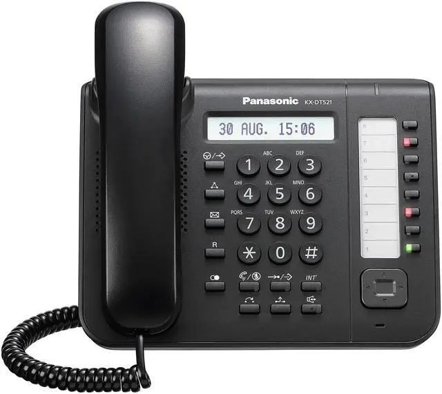 Alt view image 7 of 10 - Panasonic KX-DT521 Black 8 Button 1-line Digital Telephone