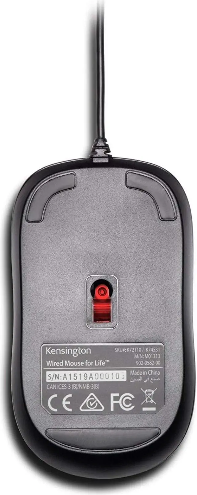 Alt view image 6 of 20 - Kensington k72110us Black 1 x Wheel USB Wired Optical Mouse