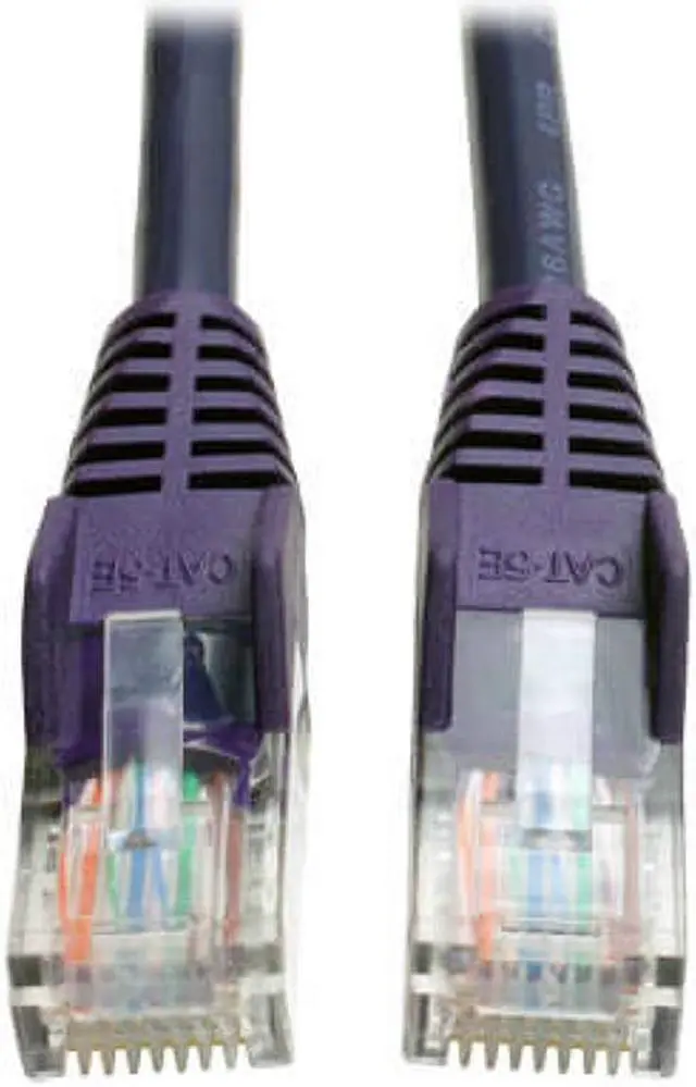 Main image of TRIPP LITE N001-005-PU 5 ft. Cat 5/5E Purple Cat5e 350MHz Snagless Molded Patch Cable (RJ45 M/M) - Purple