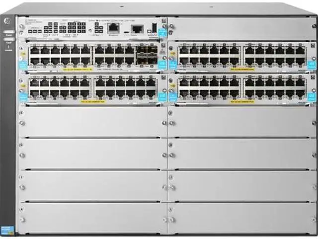 Alt view image 3 of 16 - HP 5412R 92GT PoE+ and 4-port SFP+ (No PSU) v3 zl2 Modular 92 Port Gigabit Ethernet Switch