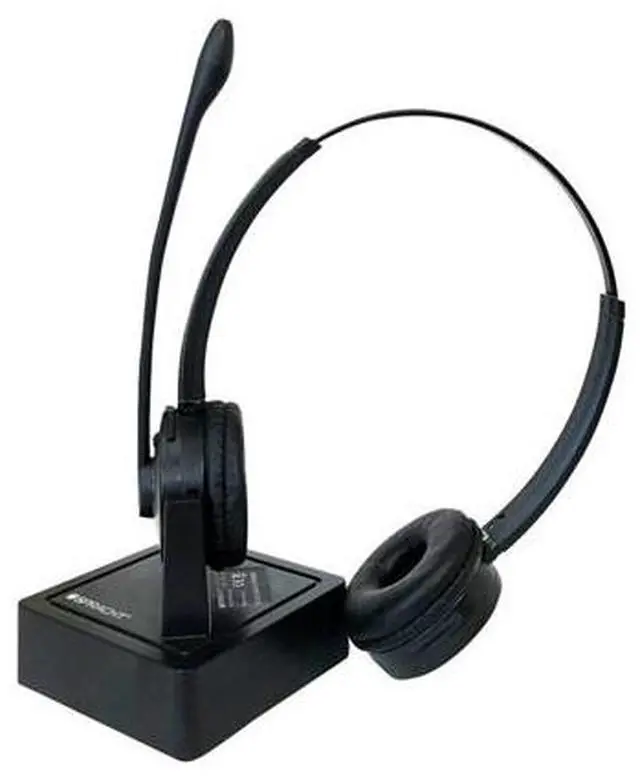 Alt view image 9 of 20 - ZuM Maestro Bluetooth Wireless Headset with Base Station - Dual Ear version for full Stereo effect.  Noise Canceling Mic.