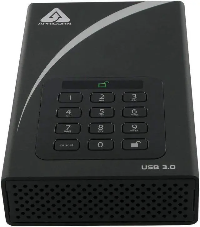 Alt view image 5 of 18 - Apricorn Aegis Padlock Dt Fips Adt-3Pl256f-4000 4 Tb Desktop Hard Drive - 3.5" External - Black
