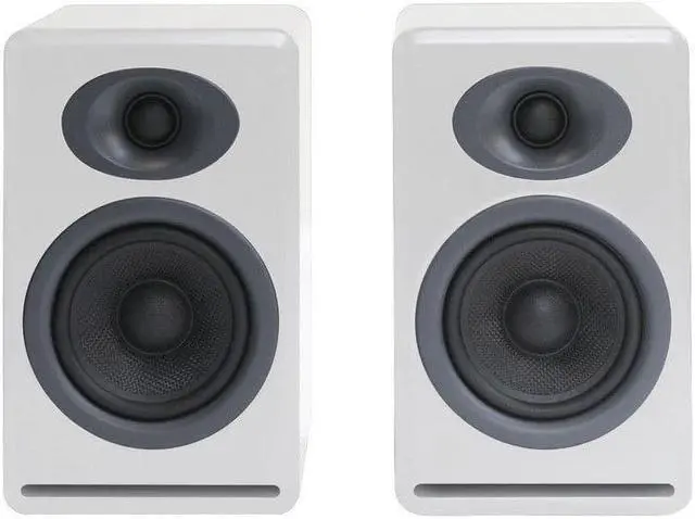 Alt view image 6 of 8 - Audioengine P4 Premium Passive Bookshelf Speaker - Pair (White)