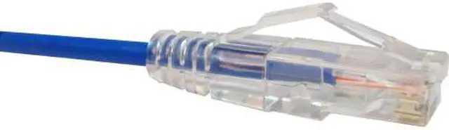 Main image of Unirise CS6-10F-BLU Unirise Clearfit Slim Cat6 Patch Cable, 28AWG, Snagless, Blue, 10ft - Category 6 for Network Device - Patch Cable - 10 ft - 1 x RJ-45 Male Network - 1 x RJ-45 Male Network - Gold