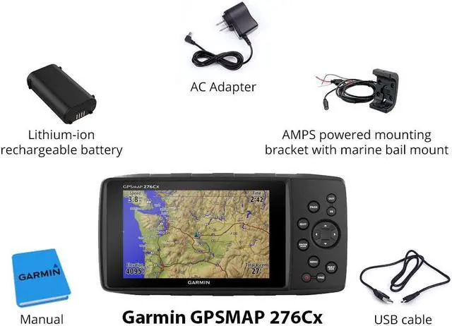 Alt view image 13 of 20 - Garmin GPSMAP 276Cx All-Terrain Navigator 5 Screen with 250 Routes (010-01607-00)