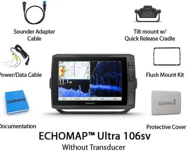 Alt view image 3 of 9 - Garmin echoMAP Ultra 106sv 10 Inch Touchscreen Chartplotter/Fishfinder Combo