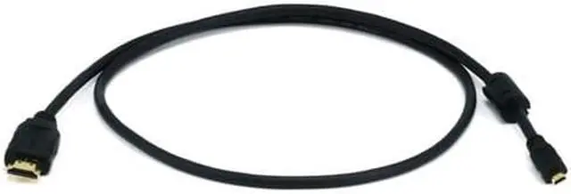 Alt view image 4 of 16 - Monoprice High Speed HDMI Cable - 3 Feet - Black | With HDMI Micro Connector, 4K @ 24Hz, 10.2Gbps, 34AWG