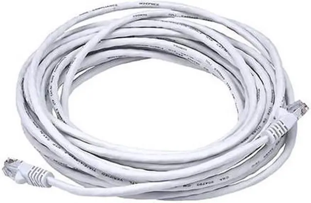Alt view image 4 of 17 - Monoprice Cat5e Ethernet Patch Cable - 25 Feet - White | Network Internet Cord - RJ45, Stranded, 350Mhz, UTP, Pure Bare Copper Wire, 24AWG
