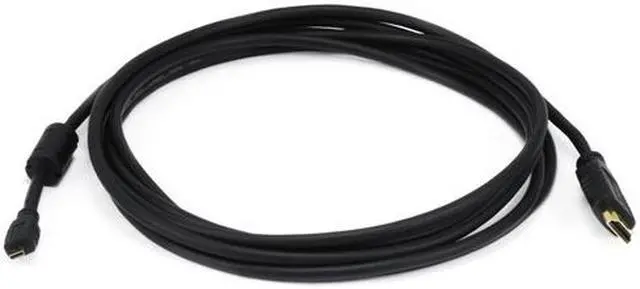 Alt view image 2 of 12 - Monoprice Standard HDMI Cable - 6 Feet - Black | With HDMI Micro Connector, 1080i @ 60Hz, 4.95Gbps, 34AWG