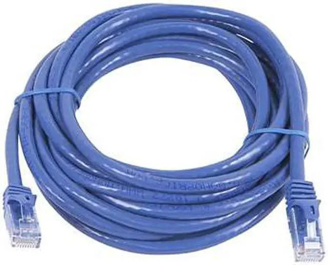 Main image of Monoprice Flexboot Cat5e Ethernet Patch Cable - Network Internet Cord - RJ45, Stranded, 350Mhz, UTP, Pure Bare Copper Wire, 24AWG, 14ft, Blue