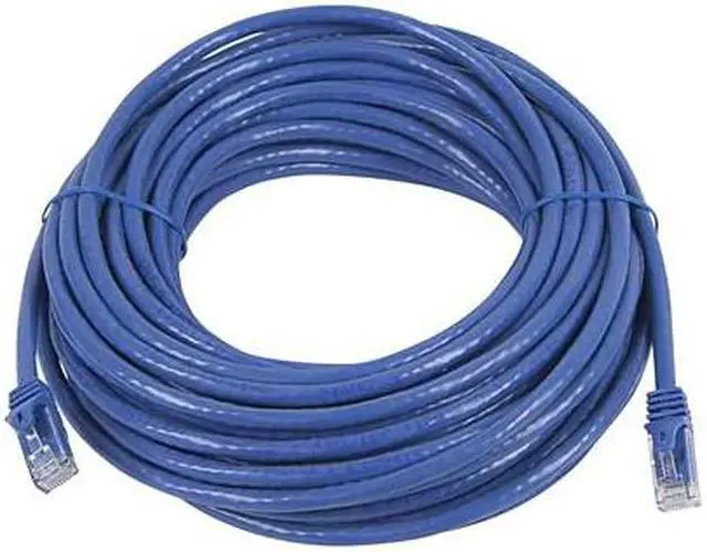Alt view image 4 of 11 - Monoprice Cat5e Ethernet Patch Cable - 50 Feet - Blue | Network Internet Cord - RJ45, Stranded, 350Mhz, UTP, Pure Bare Copper Wire, 24AWG - Flexboot Series