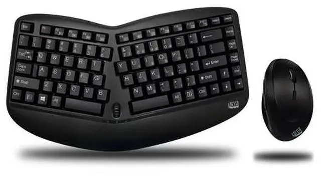 Alt view image 4 of 15 - ADESSO WKB-1150CB WRLS ERGO KEYBOARD & MOUSE
