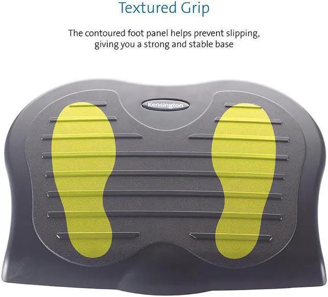 Alt view image 9 of 20 - Kensington Footrest w/Nonskid Surface 21-1/8"x14-3/16"x3-1/2-5" Black 56152