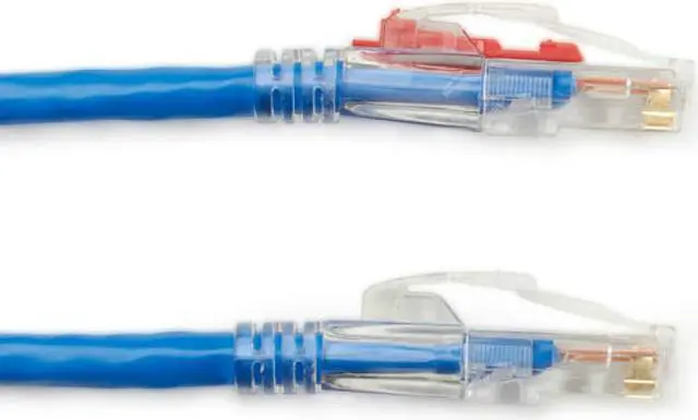 Alt view image 9 of 11 - GigaTrue 3 CAT6 550-MHz Lockable Patch Cable (UTP), Blue, 1-ft. (0.3-m)