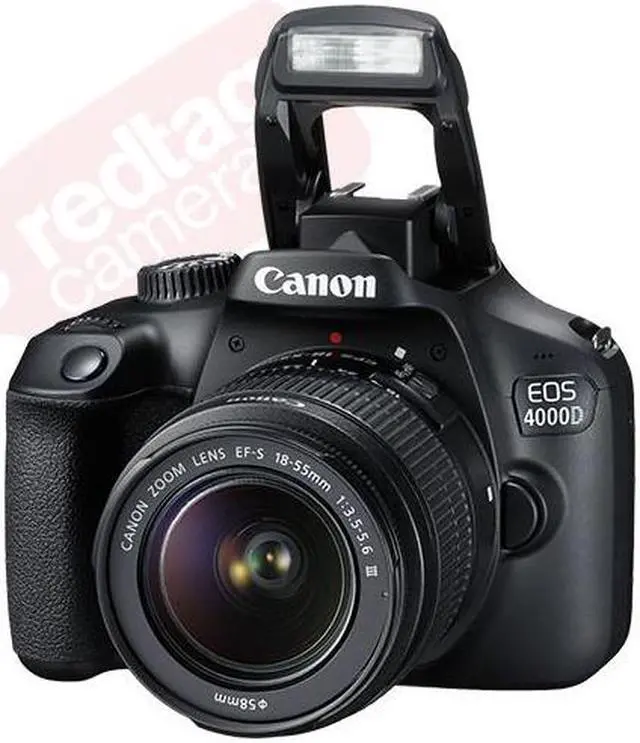 Alt view image 3 of 7 - Canon EOS 4000D / Rebel T100 SLR Camera + 3 Lens Kit 18-55mm+ 16GB+ Flash & More