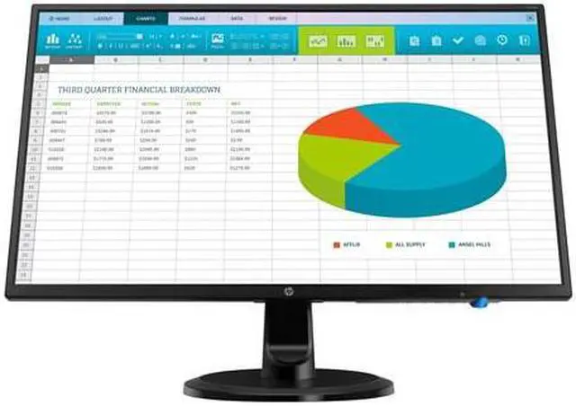 Alt view image 10 of 14 - HP 24" (Actual size 23.8") 60 Hz FHD IPS Monitor 5 ms D-Sub, DVI, HDMI N246v 1RM28A6#ABA