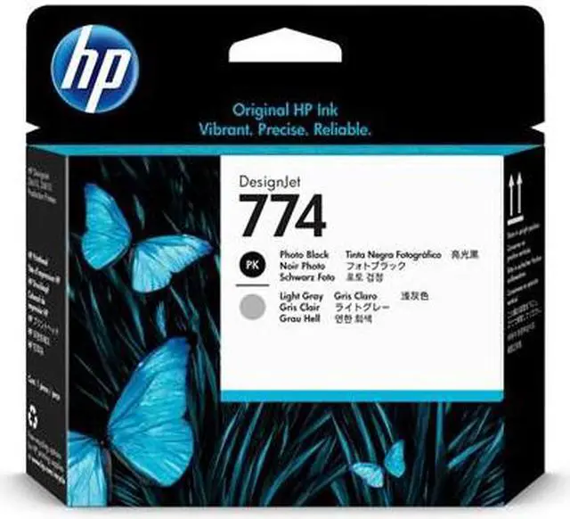 Alt view image 3 of 16 - HP 774 Photo Black/Light Gray DesignJet Printhead, P2W00A