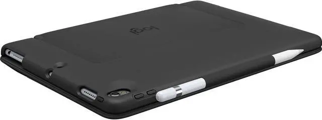 Alt view image 8 of 20 - Logitech Slim Combo Keyboard/Cover Case (Folio) for 10.5" Apple iPad Pro Tablet - Black - Spill - x