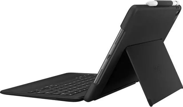 Alt view image 6 of 20 - Logitech Slim Combo Keyboard/Cover Case (Folio) for 10.5" Apple iPad Pro Tablet - Black - Spill - x