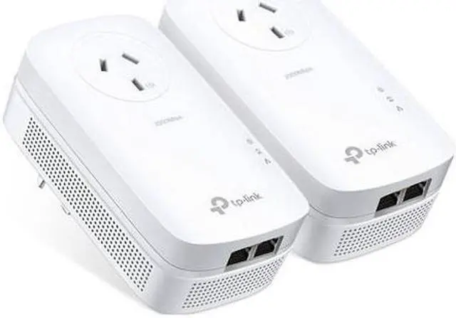 Alt view image 6 of 20 - TP-Link AV2000 Ethernet 2-Port GHz Passthrough Powerline Kit, 2 Pack