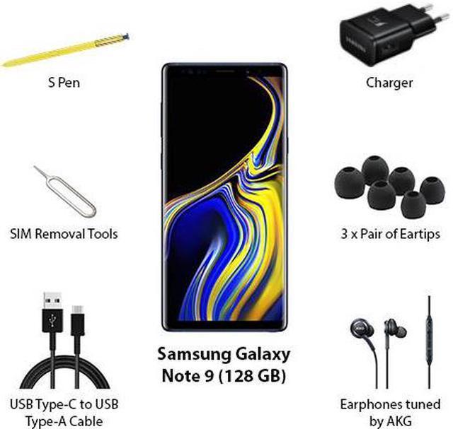 Samsung Galaxy Note 9, 128GB, Ocean Blue - Unlocked