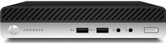 Alt view image 3 of 5 - HP Desktop PC - Intel Core i5-8500T (2.10 GHz) - Intel UHD Graphics 630 - 8 GB DDR4 RAM - 256 GB SSD - Mini Form Factor - Windows 10 Pro 64-bit (English) - ProDesk 400 G4 (4BC39UT#ABA)