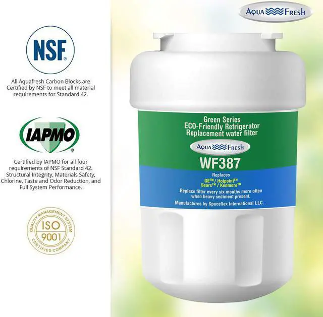 Alt view image 6 of 9 - Aqua Fresh WF387 GE MWF Cartridge Replacement Fits GE GSL25JFXNLB, GSL25JFXJLB (2-Pack)